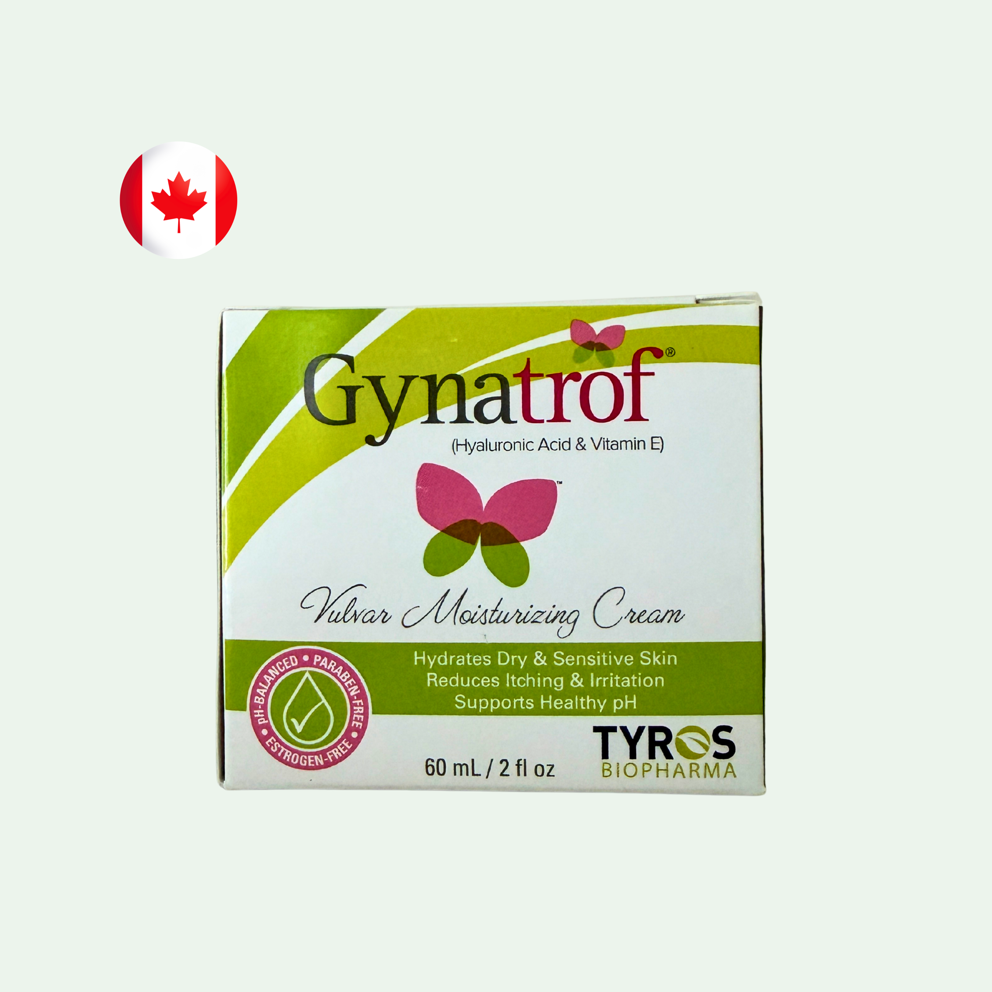 Gynatrof Vulvar Moisturizing Cream (60 mL) Tyros Biopharma Gynatrof Vulvar Moisturizing Cream (60 mL) Tyros Biopharma