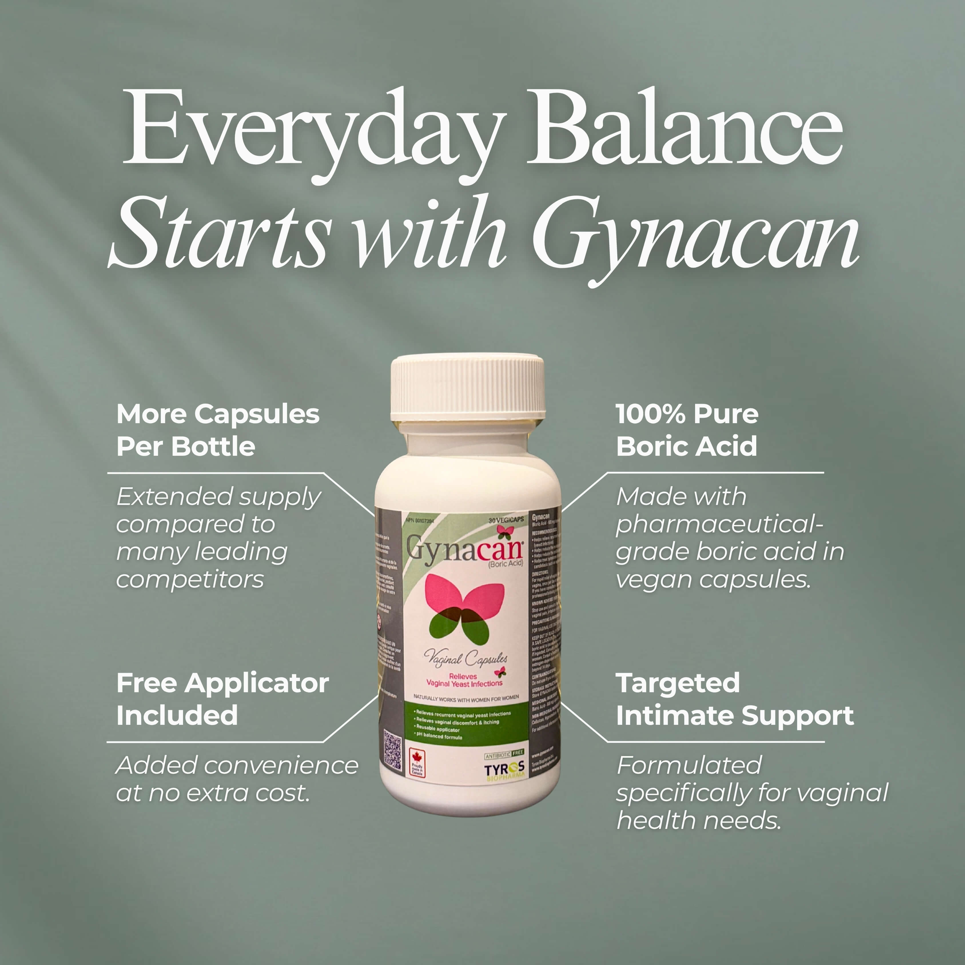 Gynacan Vaginal Capsules (30 Vegicaps)