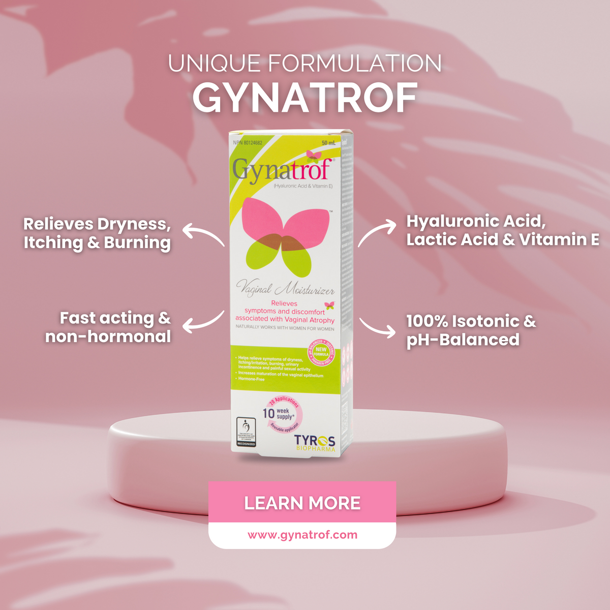 Gynatrof Vaginal Moisturizer & Lubricant (50 mL)