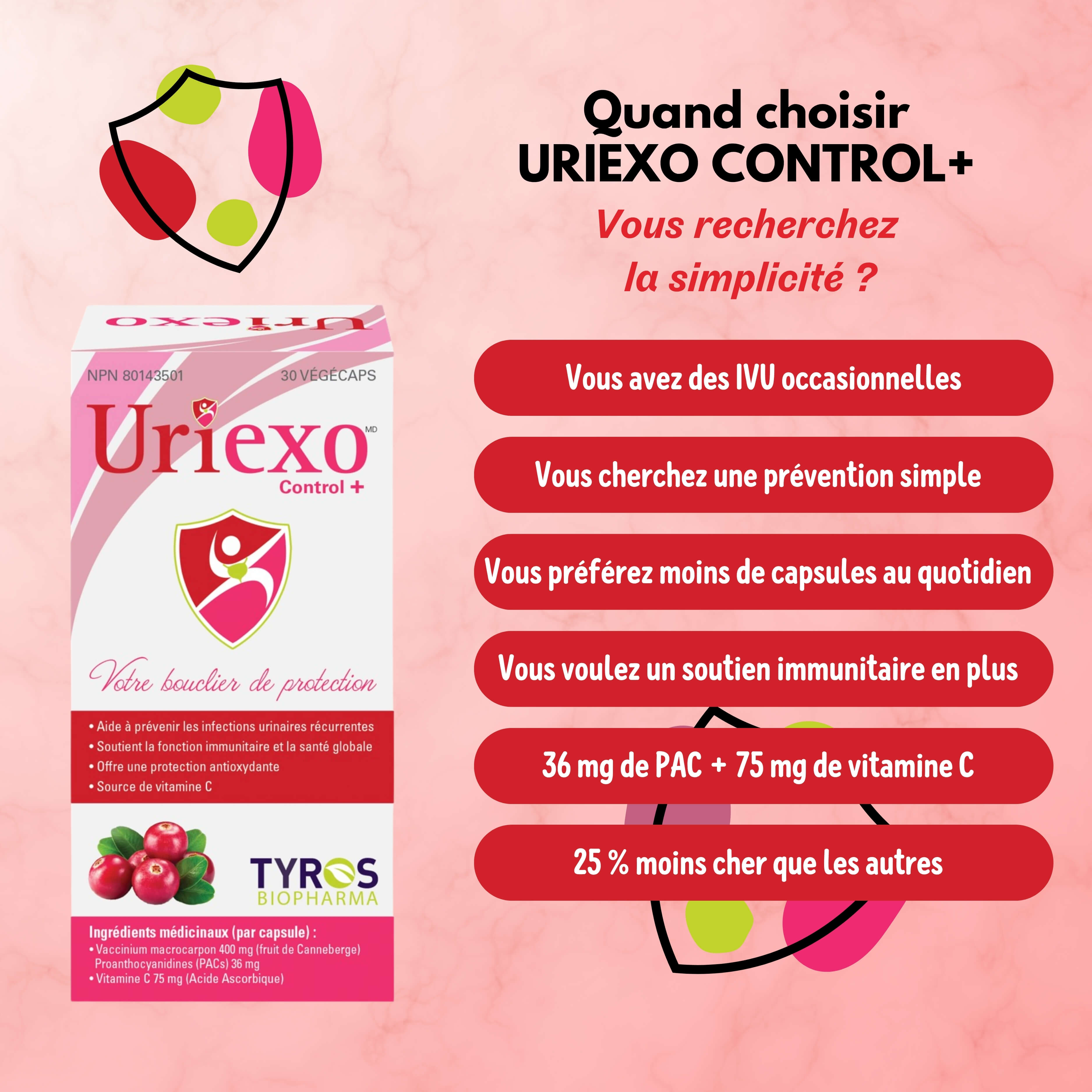 Uriexo Control+ (90 Vegicaps)